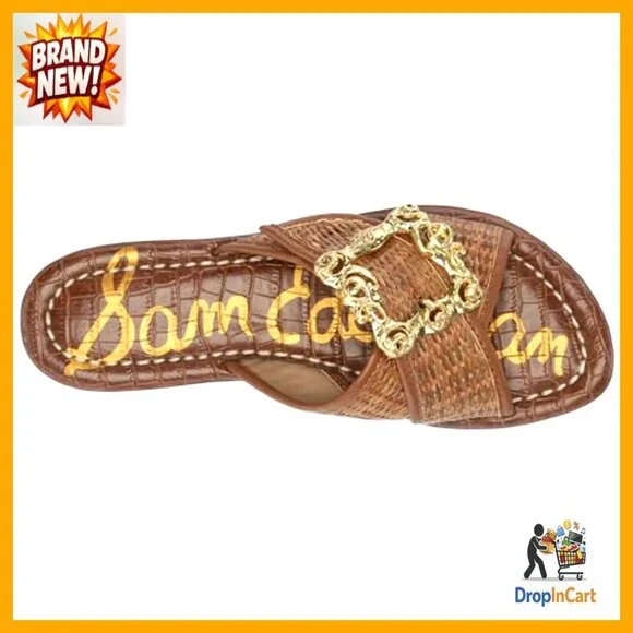 Elegant Crisscross Slide Sandals Baroque Buckle Chic Minimal Summer Casual
